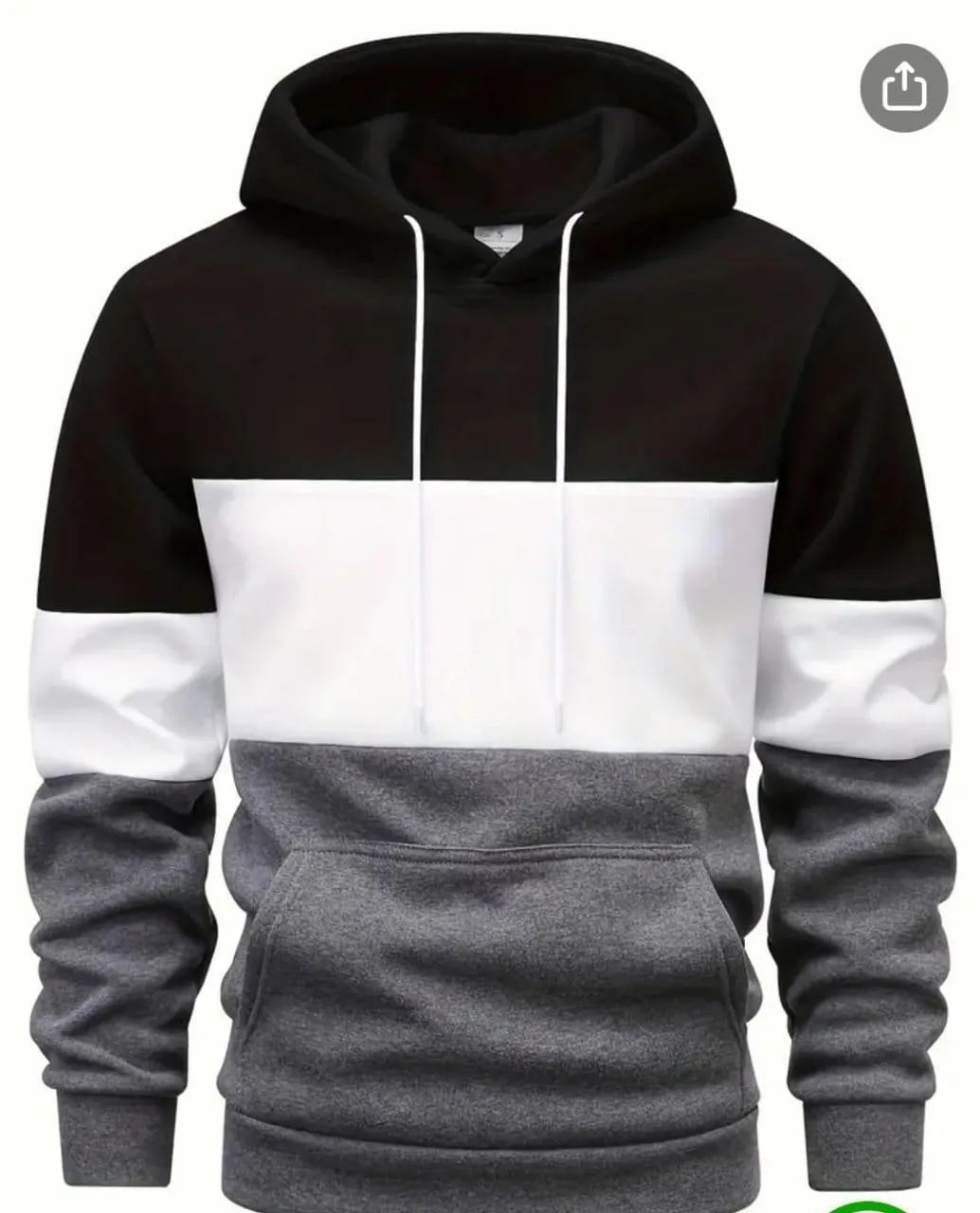 [ A.B 3 colour Black ] Polyester Fleece Plain Hoodie